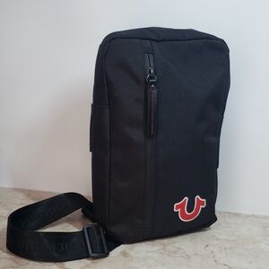 True Religion Black Messenger Bag